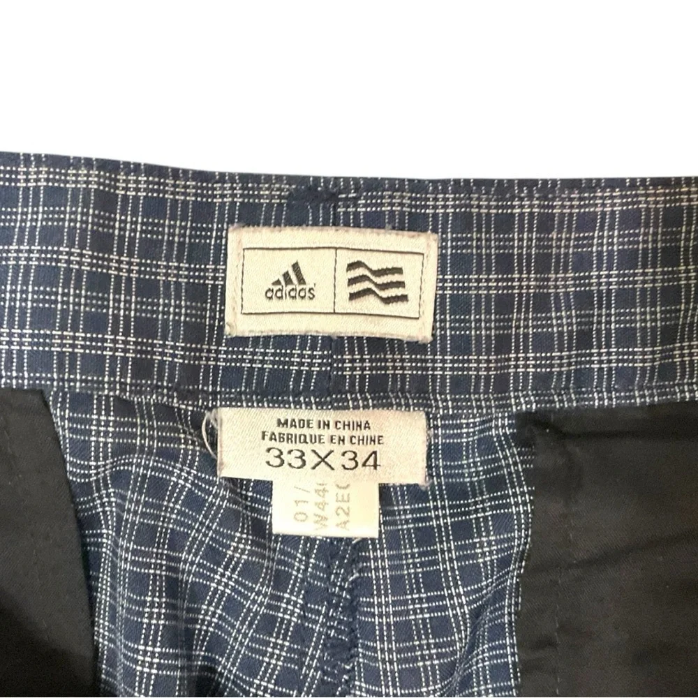 🏌️‍♂️Adidas ClimaCool Golf Pants ⛳️🏁 Size 33x34 🩶 Plaid Athletic Fit 💨 Stretch